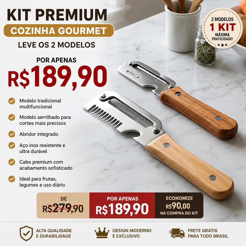 Faca descascadora Multifuncional Premium – Precisão, Praticidade e Cuidado no Seu Dia a Dia