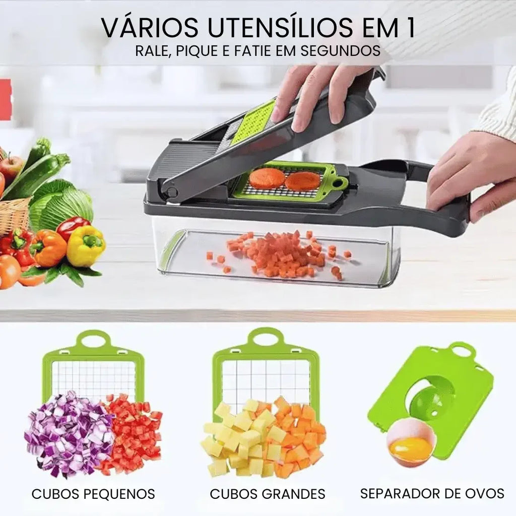 Cortador e Fatiador de Legumes Multifuncional 16 em 1