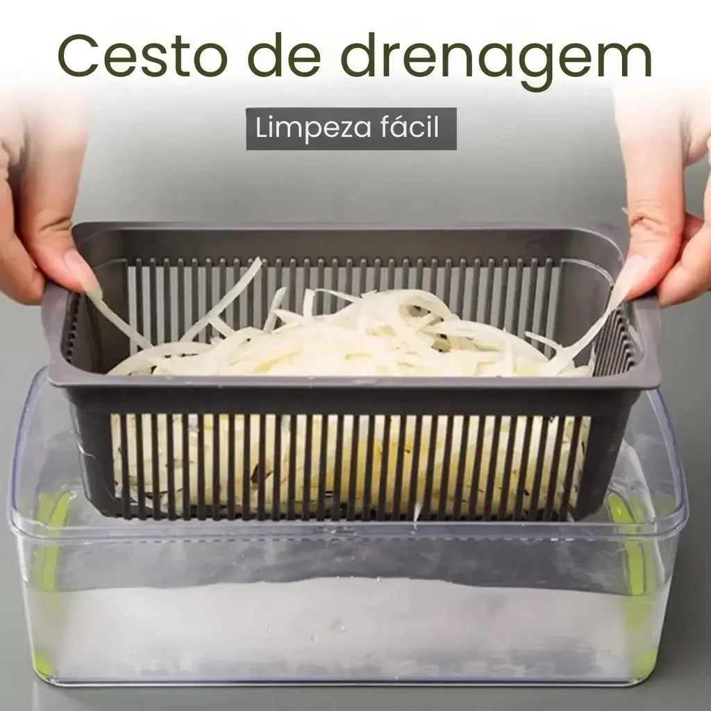 Cortador e Fatiador de Legumes Multifuncional 16 em 1