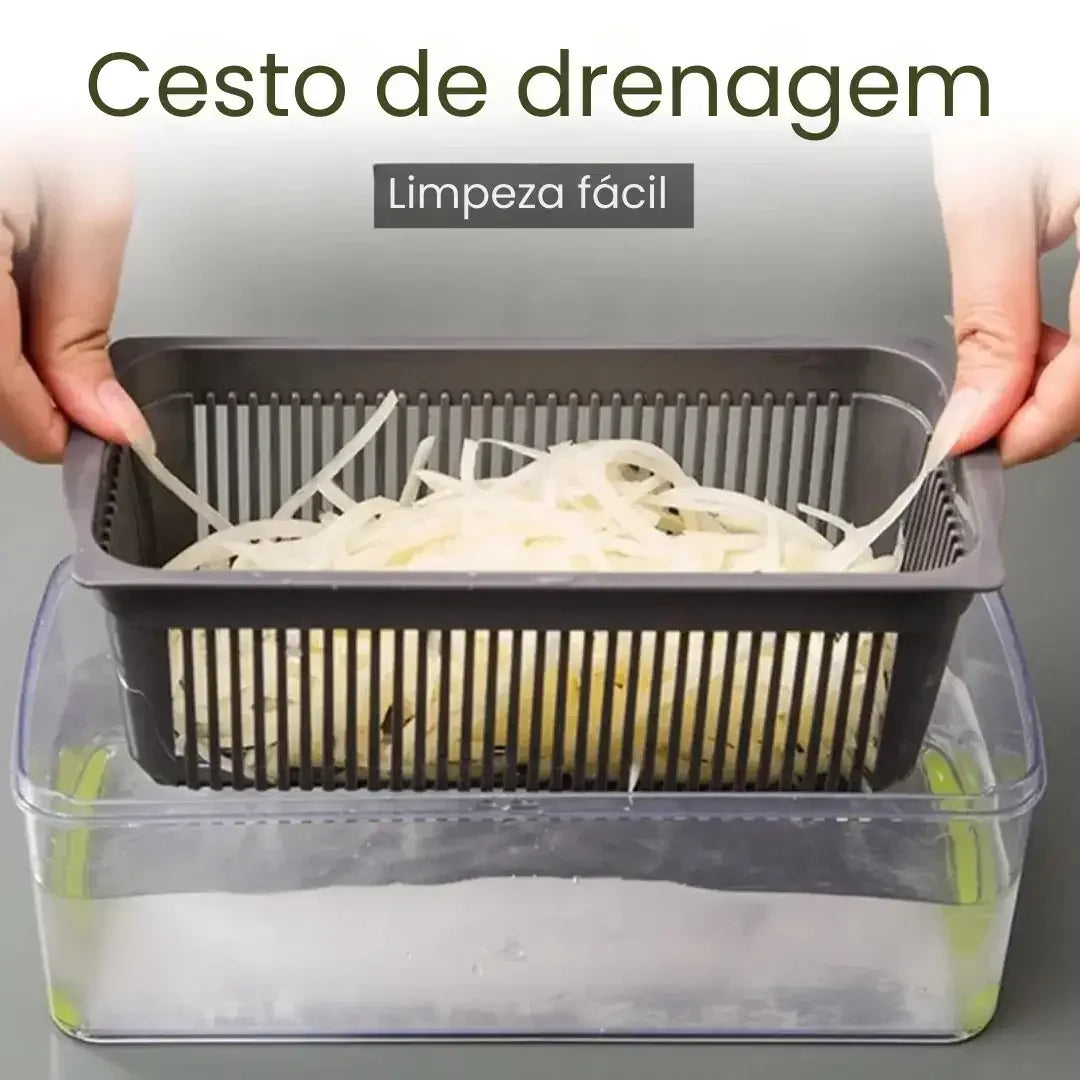 Cortador e Fatiador de Legumes Multifuncional 16 em 1