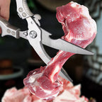 🔥 Promoção - Tesoura de Cozinha Premium Segura Multifuncional em Aço Inoxidável