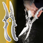 🔥 Promoção - Tesoura de Cozinha Premium Segura Multifuncional em Aço Inoxidável